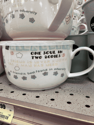 a white soup mug